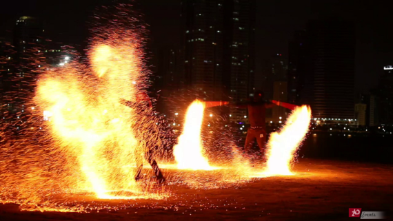 Flaming show in Dubai