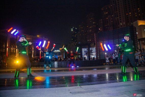 Circus show LED juggler in Dubai