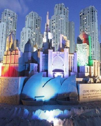 Sand sculpture in Dubai