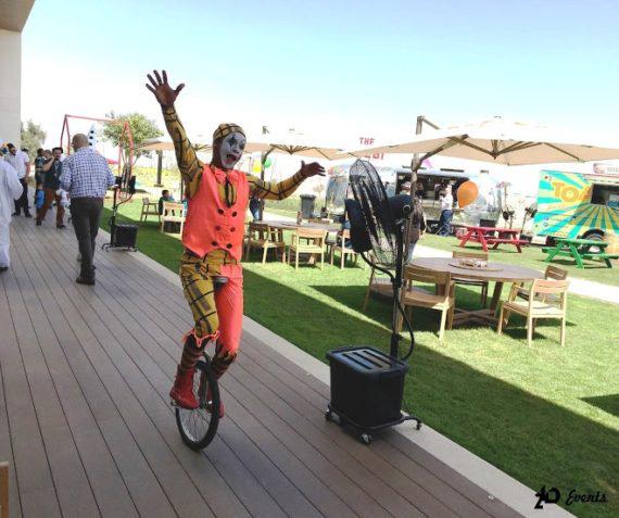 Unicycle artist in Dubai