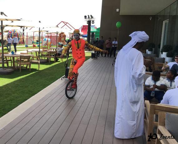 Unicycle artist in Dubai