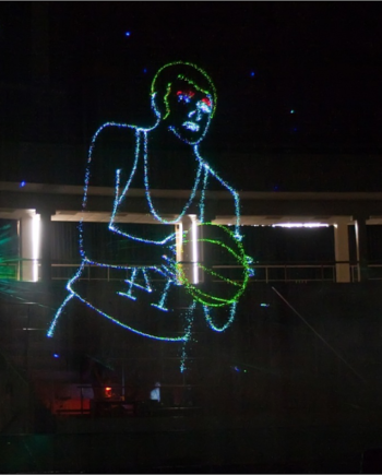 Animated laser show in Dubai