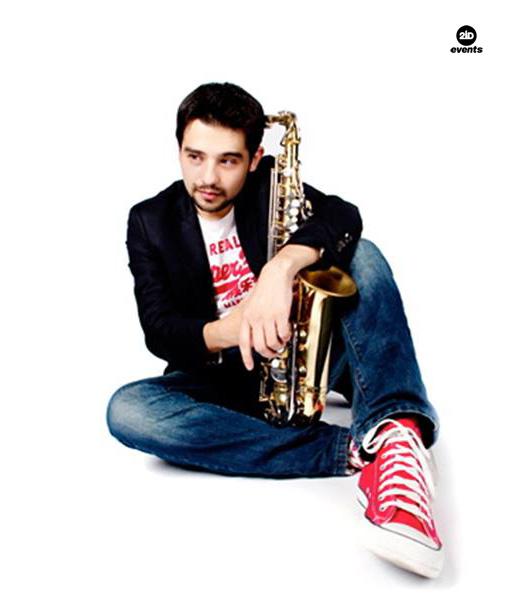 Male sax player in the UAE