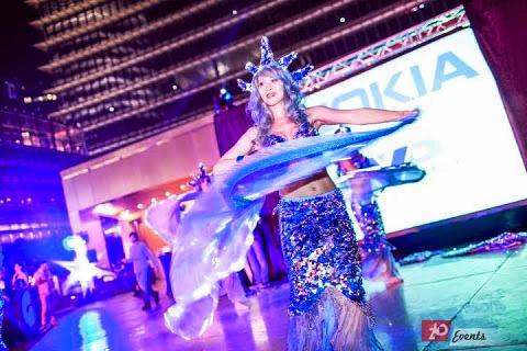 Beautiful LED mermaids in Dubai