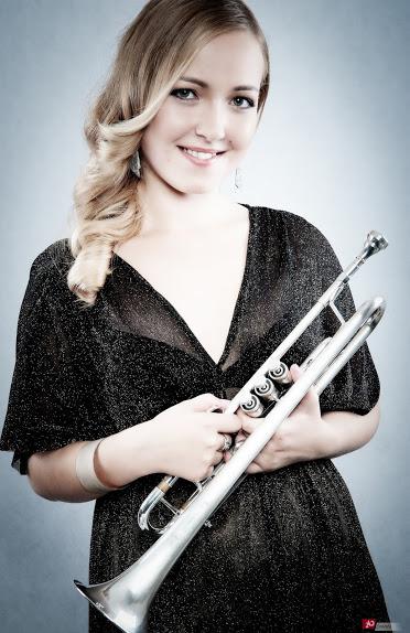 Female trumpet player in Dubai