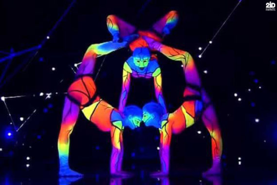 Neon Contortion Trio in the UAE