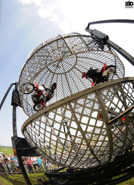 Steel Globe Motorcycle Stunt Show in Dubai