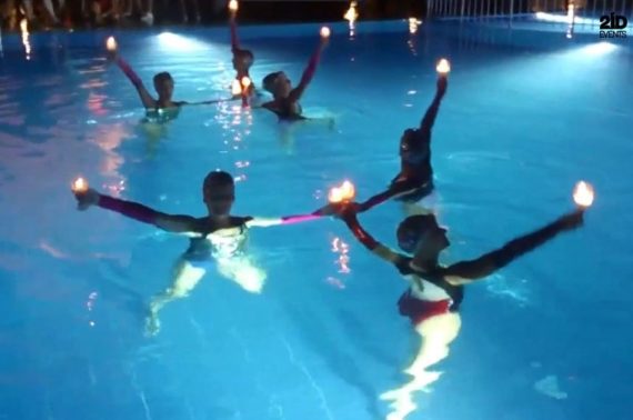 Female Synchronized Swimmers Group in Dubai