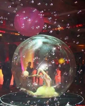 Acrobat in the bubble in Dubai