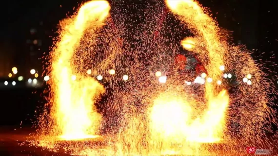 Flaming show in Dubai
