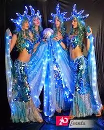 Beautiful LED mermaids in Dubai